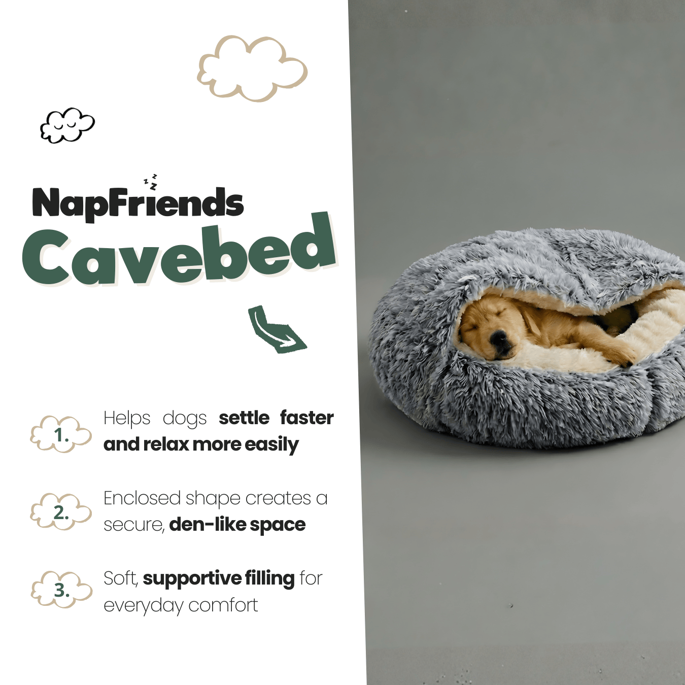 NapFriends Cavebed – Het Originele Kalmerende Holbed